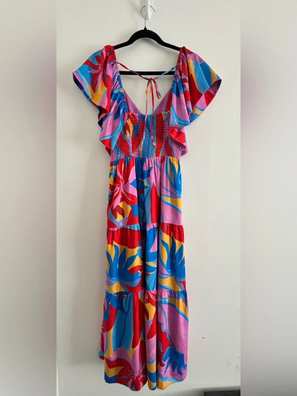 Adelyn Rae Vibrant Multicolor Floral Ruffle Dress - Picture 2 of 6